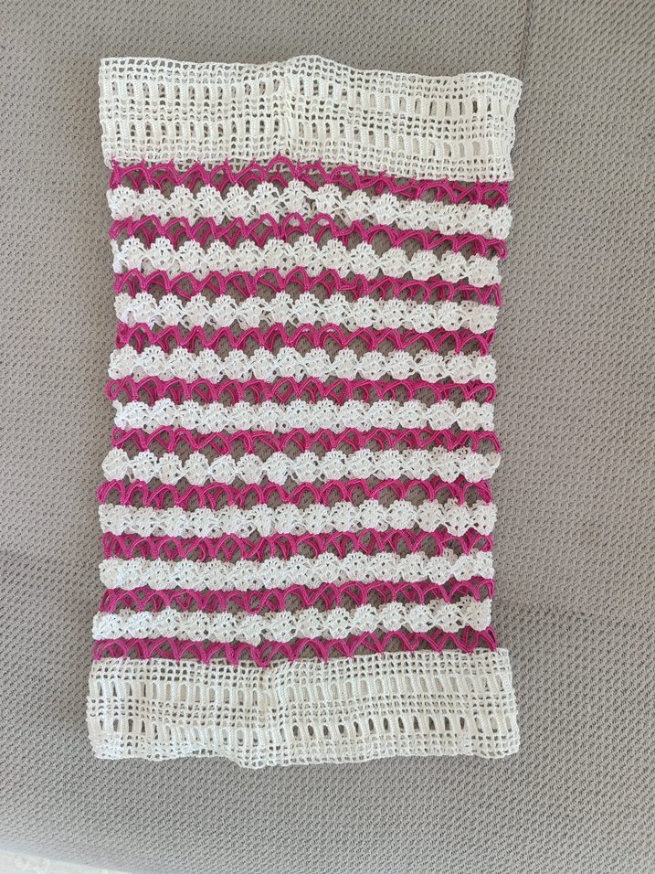 Pembe ve Beyaz bebek yastığı - Görsel 2