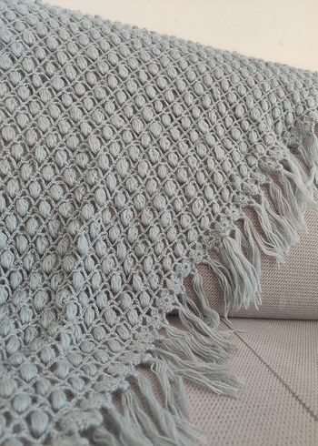 Gri Örgü Kadın Şal - Görsel 2