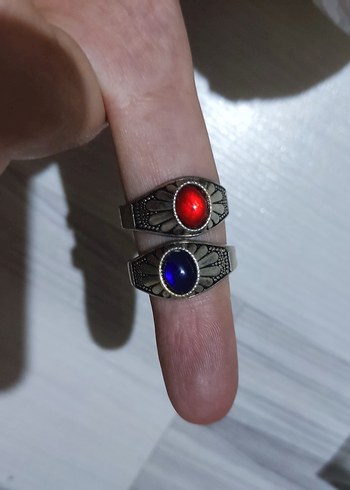 Kadın Çoklu Vintage Parlak Yüzük Seti hacı yüzüğü - Görsel 6