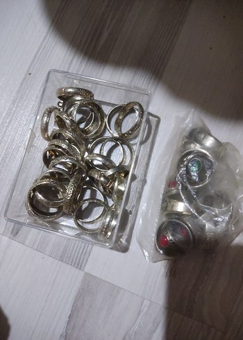 Kadın Çoklu Vintage Parlak Yüzük Seti hacı yüzüğü