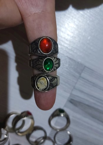 Beden Kadın Çoklu Vintage Parlak Yüzük Seti hacı yüzüğü