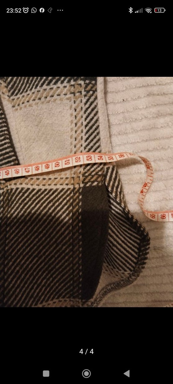 Düğmeli Gri Ekose Kadın Gömlek - Görsel 4