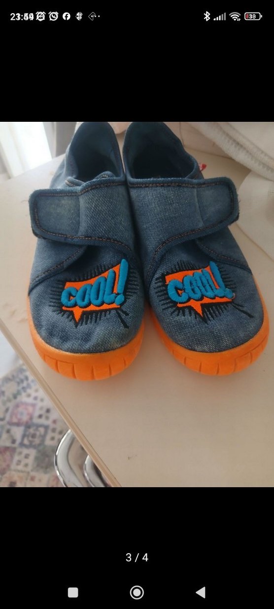 Erkek Kot Kumaş Rahat Ev Terliği Velcro - Görsel 2