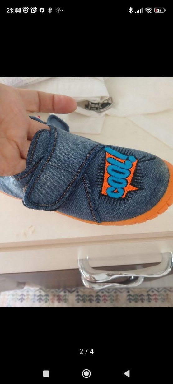 Erkek Kot Kumaş Rahat Ev Terliği Velcro - Görsel 4