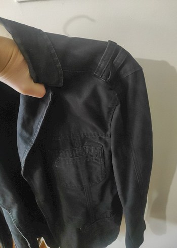 Siyah Erkek Keten Ceket - Görsel 7