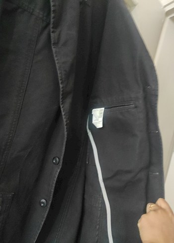 Siyah Erkek Keten Ceket - Görsel 6