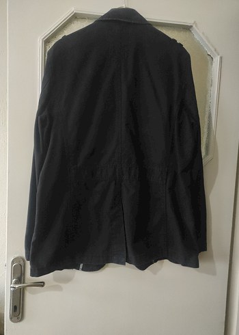 Siyah Erkek Keten Ceket - Görsel 2