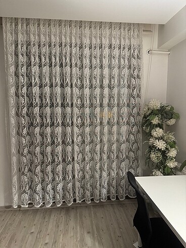 Taç marka Desenli tül perde - Görsel 5