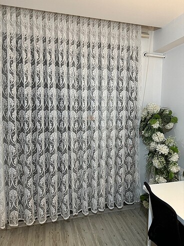 Taç marka Desenli tül perde - Görsel 7