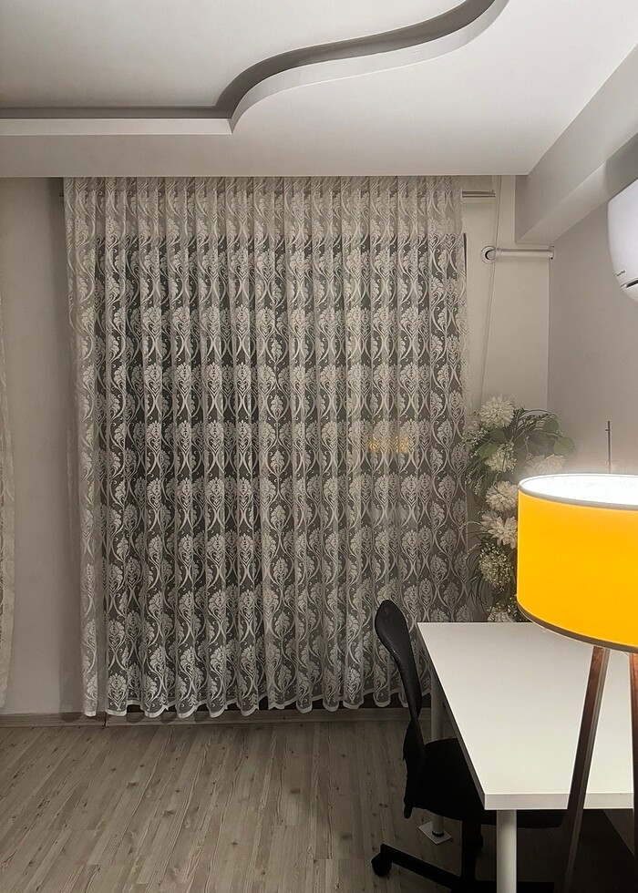 Taç marka Desenli tül perde - Görsel 2