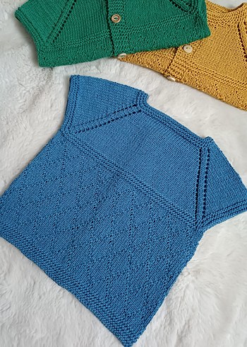 El örgüsü bebek yeleği - Görsel 8