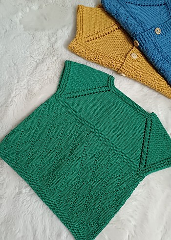 El örgüsü bebek yeleği - Görsel 7