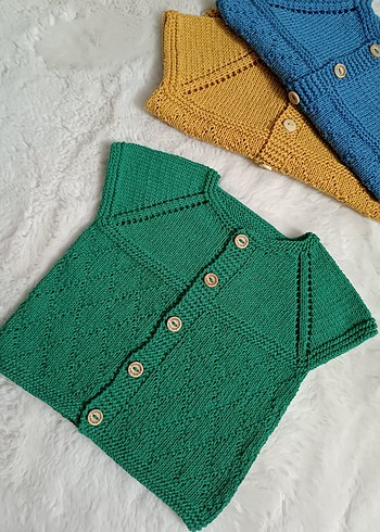 El örgüsü bebek yeleği - Görsel 3