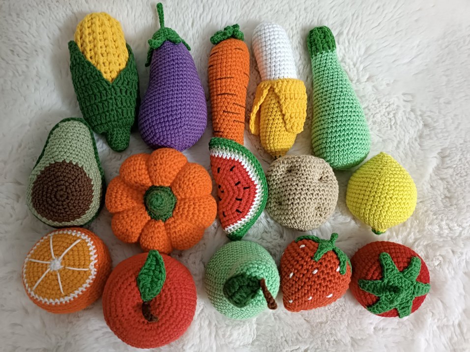 Örgü Sebze ve Meyve Figürleri - Görsel 2