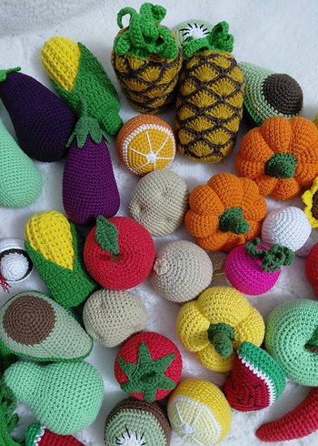 El Örgüsü Renkli Meyve ve Sebzeler - Görsel 2