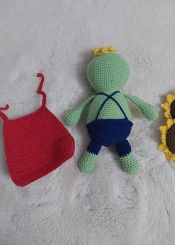 Renkli Örgü Kurbağa prens - Görsel 3