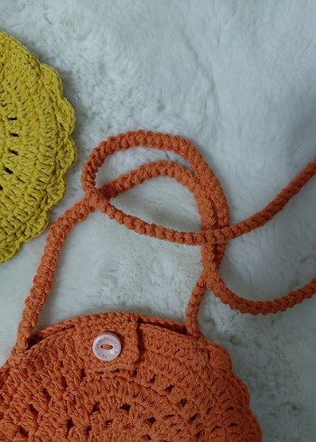 Örgü Yuvarlak Çocuk Çantası - Görsel 6