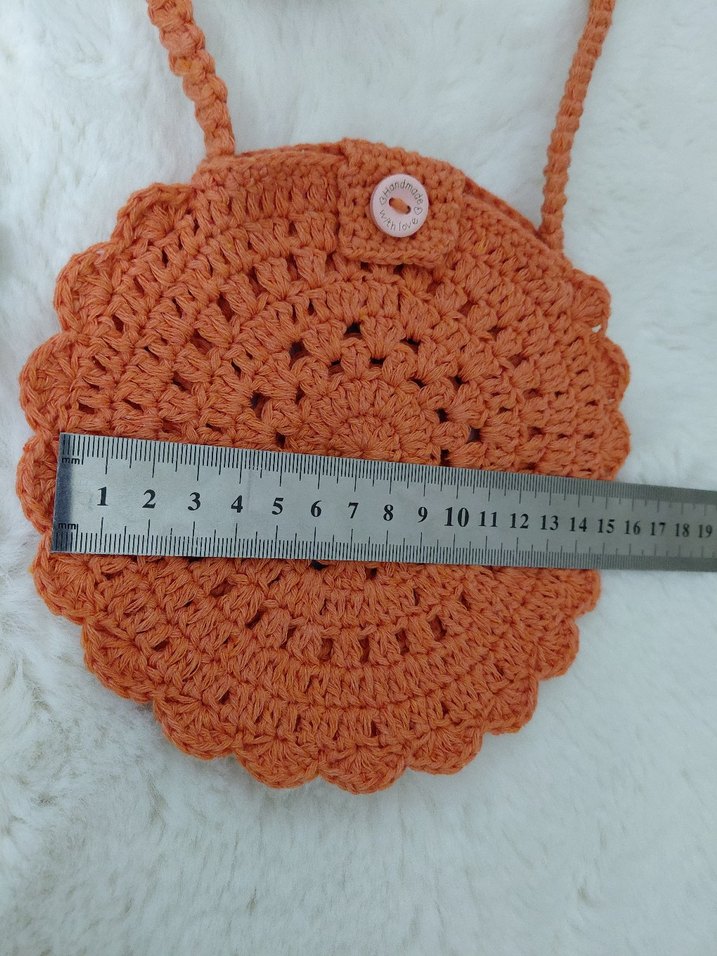 Örgü Yuvarlak Çocuk Çantası - Görsel 5
