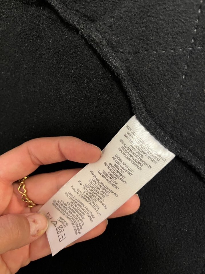 Calvin Klein Siyah Suni Kürklü Kadın Ceket - Görsel 5