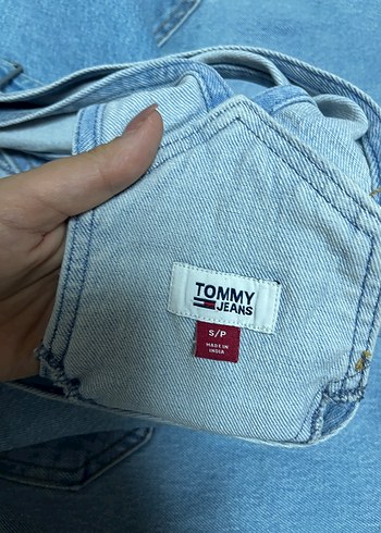 Tommy Jeans Mavi Kot Askılı Midi Elbise - Görsel 7