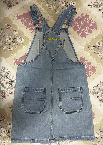 Tommy Jeans Mavi Kot Askılı Midi Elbise - Görsel 4