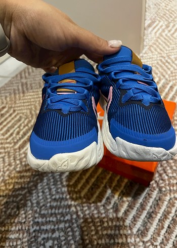 Erkek Çocuk Renkli Baskılı Mavi Spor Ayakkabı - Görsel 5