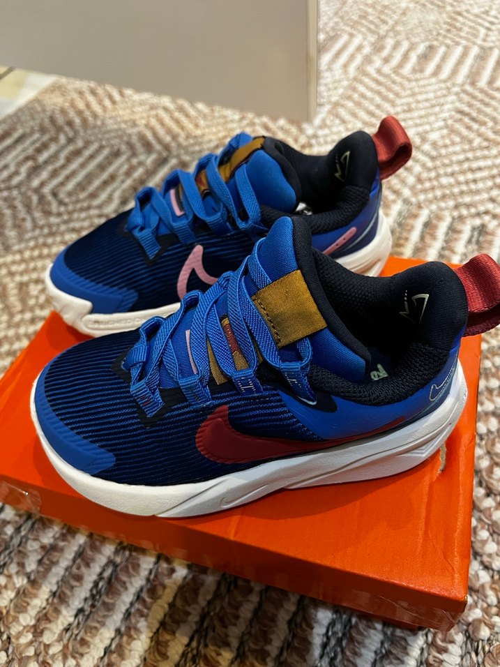 Erkek Çocuk Renkli Baskılı Mavi Spor Ayakkabı - Görsel 2