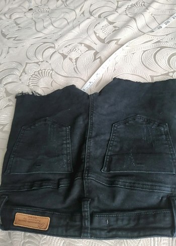 xs Beden Siyah Mini Kadın Denim Şort