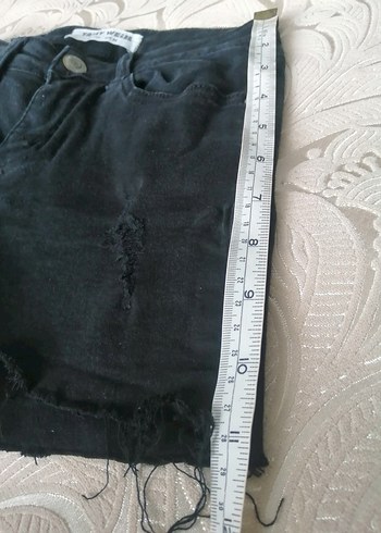 xs Beden siyah Renk Siyah Mini Kadın Denim Şort