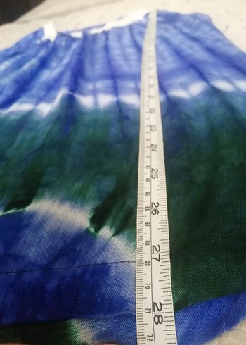 xxl Beden Mavi Batik Desenli Bohem Uzun Kadın bluz