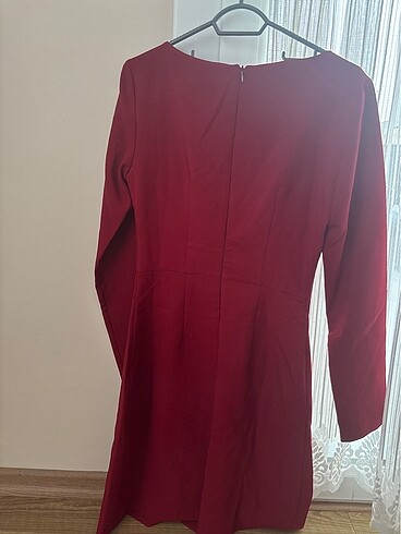 36 Beden bordo Renk Elbise