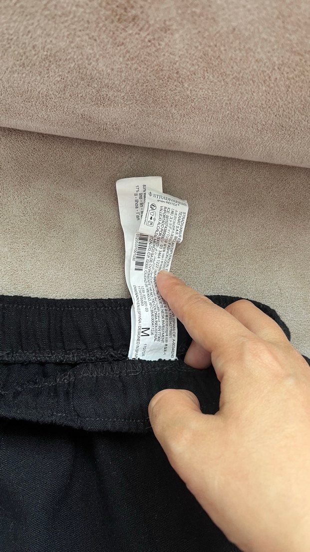 Stradivarius Siyah Keten Pantolon - Görsel 3