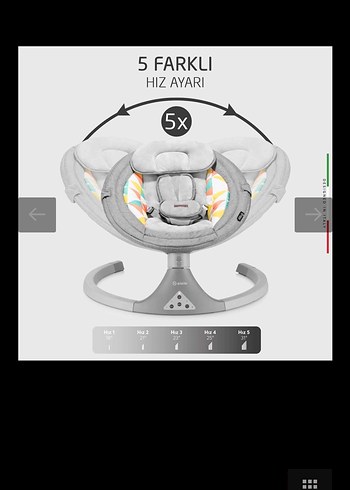 Elele Dormire 2 Elektrikli Otomatik Sallanan Kademeli Anakucağı - Görsel 10