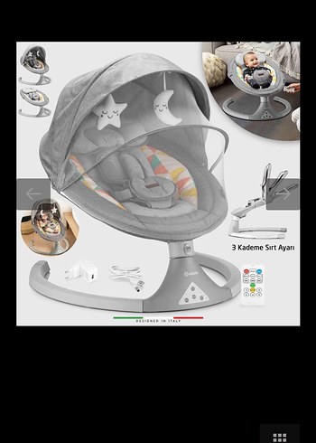 Elele Dormire 2 Elektrikli Otomatik Sallanan Kademeli Anakucağı - Görsel 5