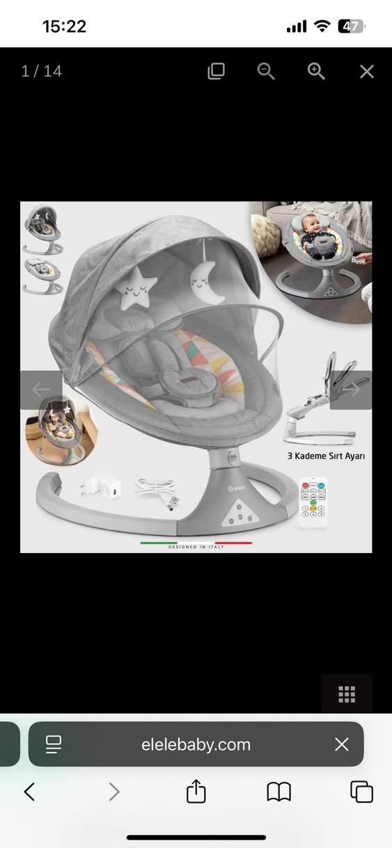 Elele Dormire 2 Elektrikli Otomatik Sallanan Kademeli Anakucağı - Görsel 5