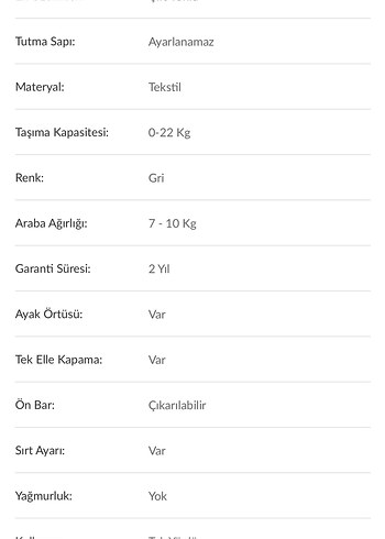 Kraft Lima Wb Açık Gri Travel Sistem Bebek Arabası ve Puset - Görsel 19