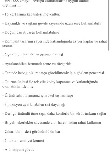 Kraft Lima Wb Açık Gri Travel Sistem Bebek Arabası ve Puset - Görsel 18