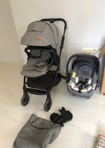 Kraft Lima Wb Açık Gri Travel Sistem Bebek Arabası ve Puset - Görsel 11