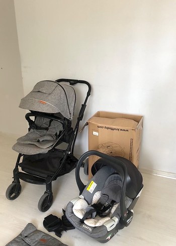 Kraft Lima Wb Açık Gri Travel Sistem Bebek Arabası ve Puset - Görsel 2