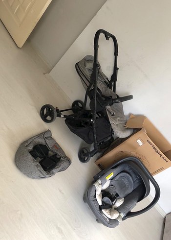 Kraft Lima Wb Açık Gri Travel Sistem Bebek Arabası ve Puset - Görsel 6