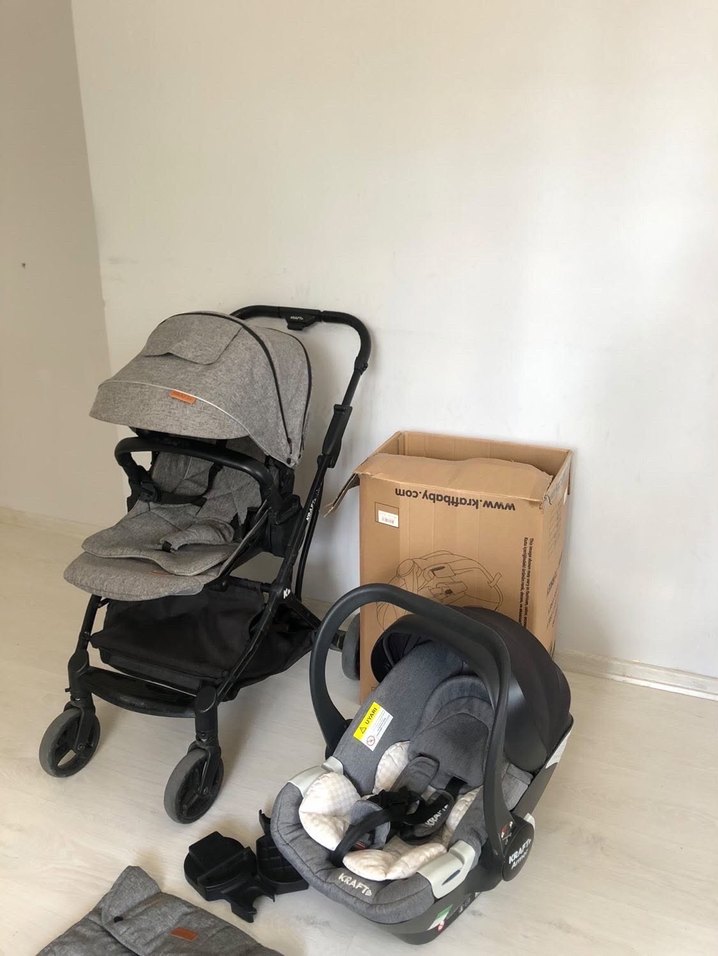 Kraft Lima Wb Açık Gri Travel Sistem Bebek Arabası ve Puset - Görsel 2