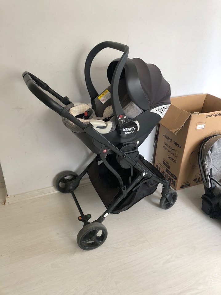Kraft Lima Wb Açık Gri Travel Sistem Bebek Arabası ve Puset - Görsel 3