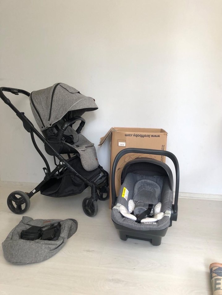 Kraft Lima Wb Açık Gri Travel Sistem Bebek Arabası ve Puset - Görsel 5