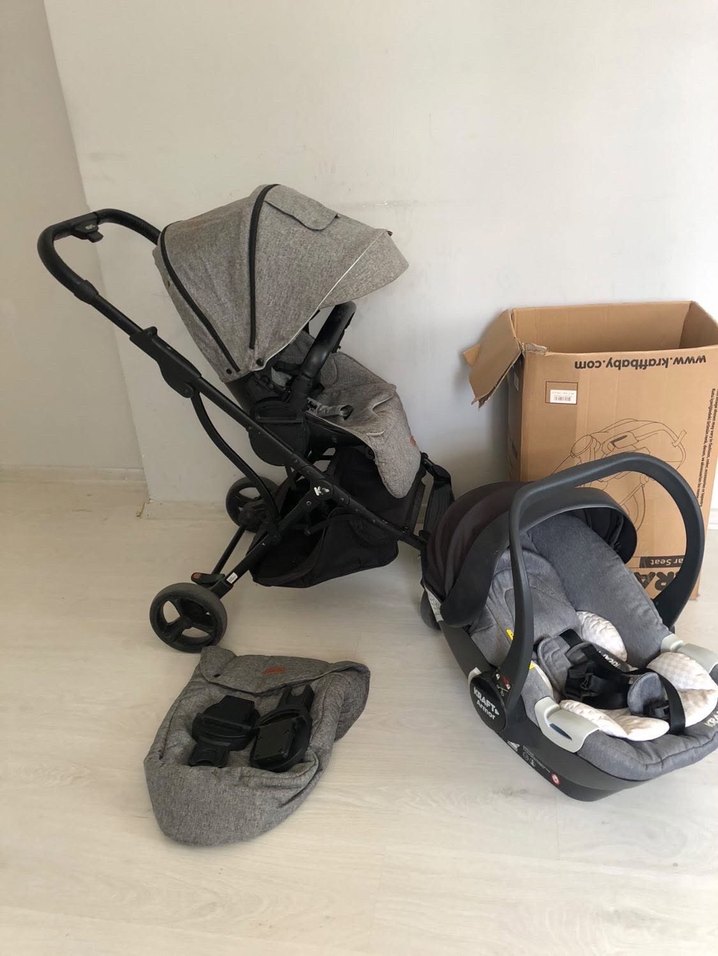Kraft Lima Wb Açık Gri Travel Sistem Bebek Arabası ve Puset - Görsel 4