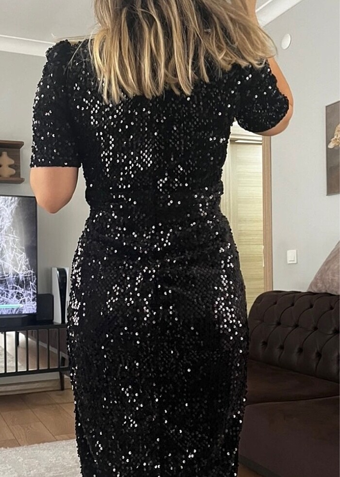 Payetli Abiye Elbise - Görsel 3