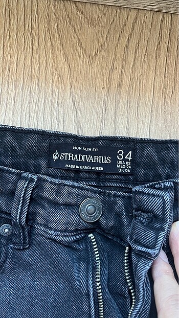 Stradivarius Mom slim fit kot pantolon