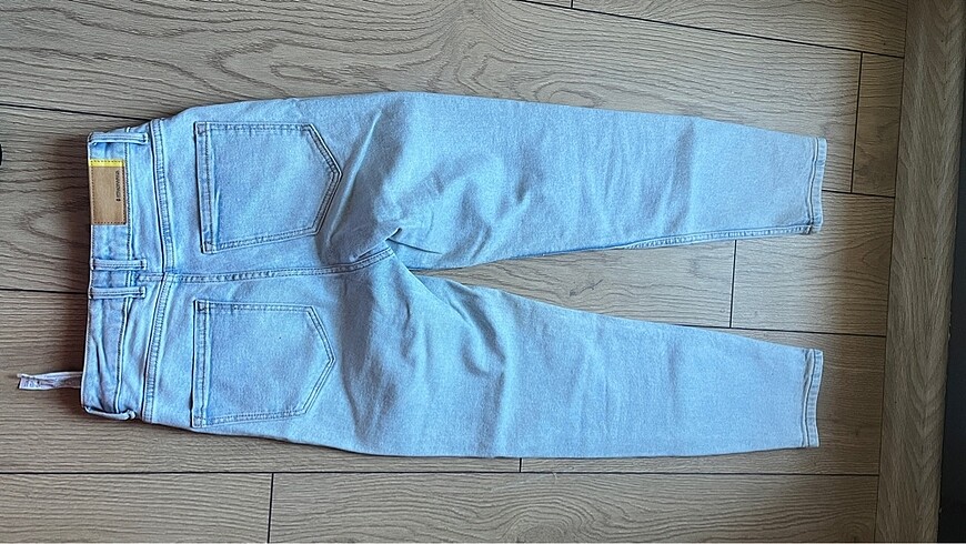 Stradivarius slim Mom fit kot pantolon - Görsel 5