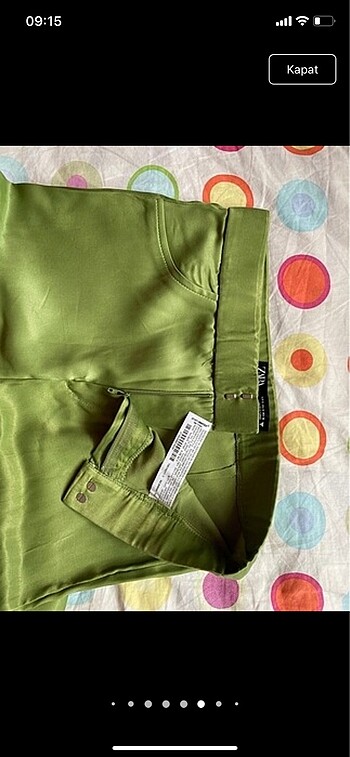 s Beden yeşil Renk Zara saten pantolon