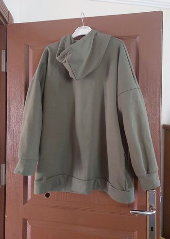 Kadın Kapüşonlu Fermuarlı Rahat Sweatshirt m&xl - Görsel 2