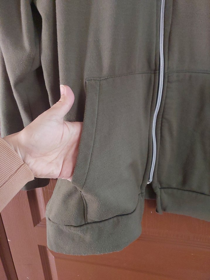 Kadın Kapüşonlu Fermuarlı Rahat Sweatshirt m&xl - Görsel 5